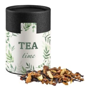 Tee, Omas Bratäpfelchen ca. 60g, Kraftpapierdose Midi schwarz