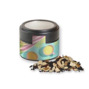 Tee, Wintertage ca. 35g, Metalldose Mini mit Sichtfenster schwarz