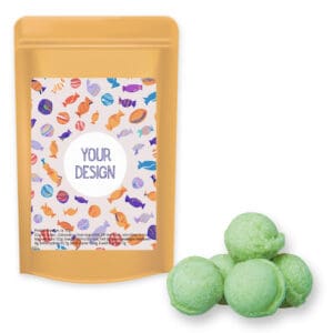 Waldmeister-Brause Bonbons, ca. 80g, Standbeutel Midi
