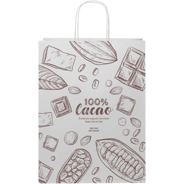 Kraftpapiertasche 120 g/m² mit gedrehten Griffen – 31 × 12 × 41 cm