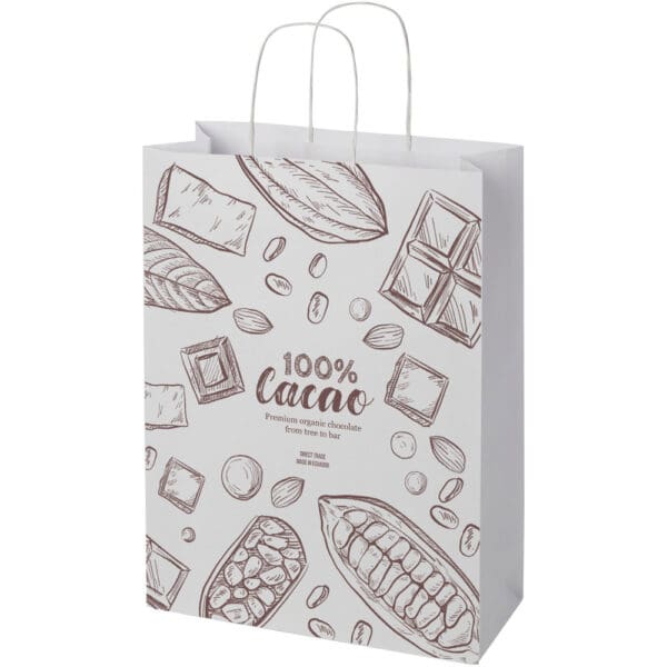 Kraftpapiertasche 120 g/m² mit gedrehten Griffen – 31 × 12 × 41 cm