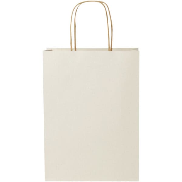 Papiertüte 150 g/m² aus landwirtschaftlichen Reststoffen mit gedrehten Griffen –  24 × 9 × 32 cm
