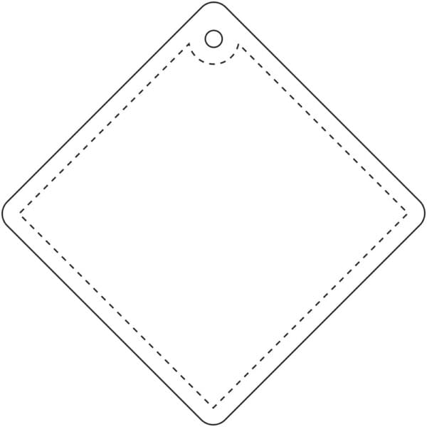 RFX™ H-09 Reflektierender PVC-Anhänger Diamant, klein