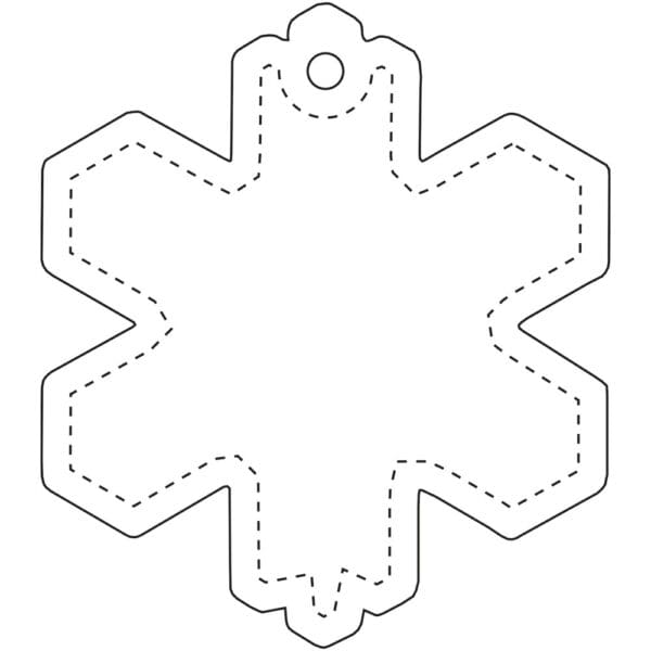 RFX™ H-10 Reflektierender TPU-Anhänger Schneeflocke