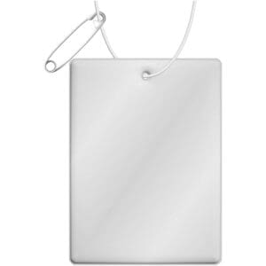 RFX™ H-12 rechteckiger, leichter, reflektierender PVC-Anhänger – groß