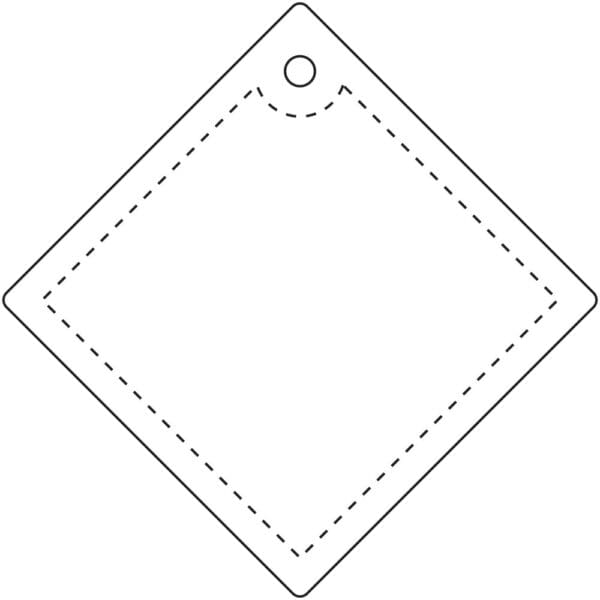 RFX™ H-20 Diamant reflektierender PVC-Anhänger groß
