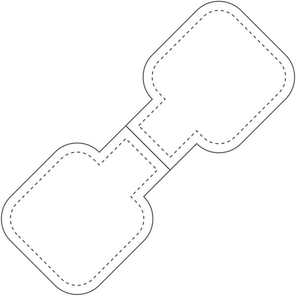 RFX™ M-10 Quadratischer, reflektierender PVC Magnet