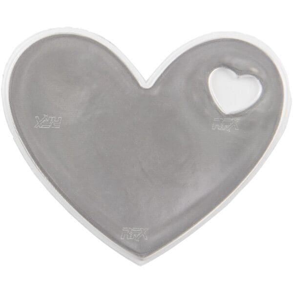 RFX™ S-12 Reflektierender Herz PVC-Aufkleber M