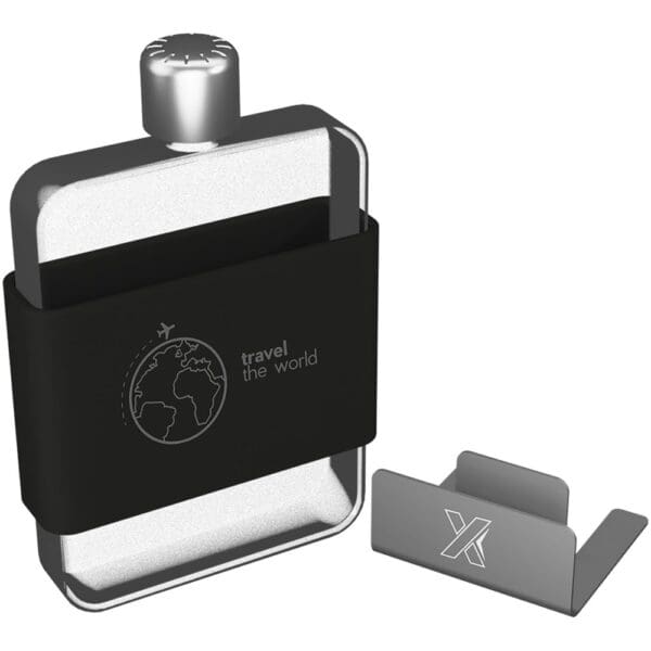 SCX.design D20 450 ml flache Tritan Wasserflasche mit Silikonhülle