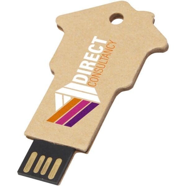 USB-Stick Haus 2.0 aus recyceltem Papier