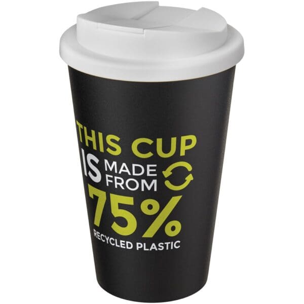 Becher Americano® Eco 350 ml recycelt mit auslaufsicherem Deckel