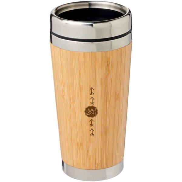 Becher Bambus 450 ml mit Bambus-Außenseite