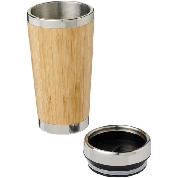 Becher Bambus 450 ml mit Bambus-Außenseite