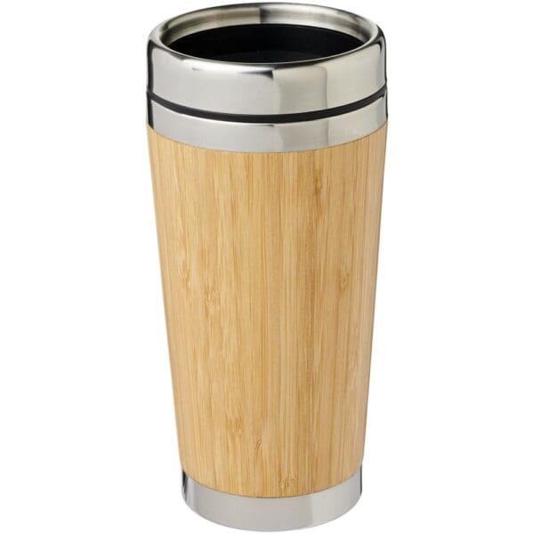 Becher Bambus 450 ml mit Bambus-Außenseite