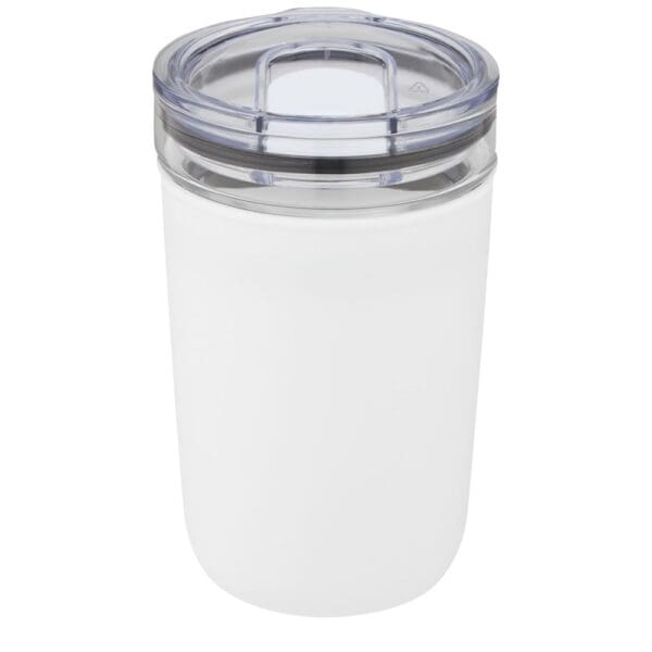Glasbecher Bello 420 ml mit Außenwand aus recyceltem Kunststoff