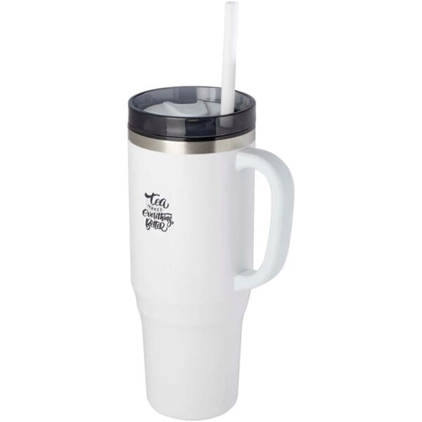 Isolierbecher Melbourne 1200 ml RCS-zertifizierter mit Strohhalm