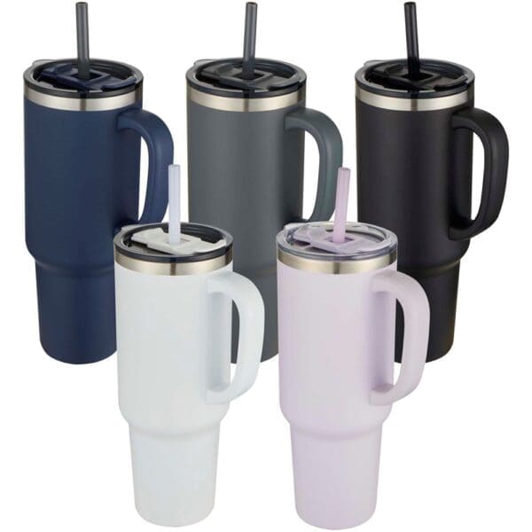 Isolierbecher Sydney 1200 ml doppelwandiger RCS-zertifizierter Kupfer-Vakuum mit Strohhalm
