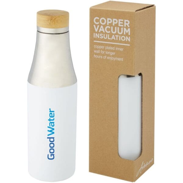 Isolierflasche Hulan 540 ml Kupfer-Vakuum mit Bambusdeckel