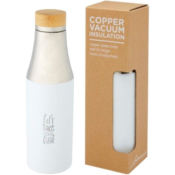 Isolierflasche Hulan 540 ml Kupfer-Vakuum mit Bambusdeckel