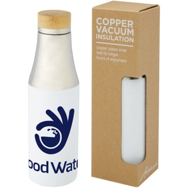 Isolierflasche Hulan 540 ml Kupfer-Vakuum mit Bambusdeckel