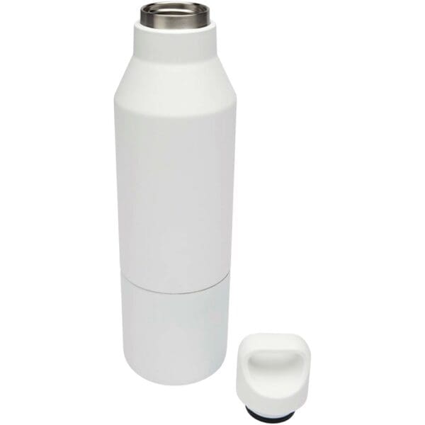 Isolierflasche Odessy 600 ml und 300 ml Becher aus RCS recyceltem Edelstahl