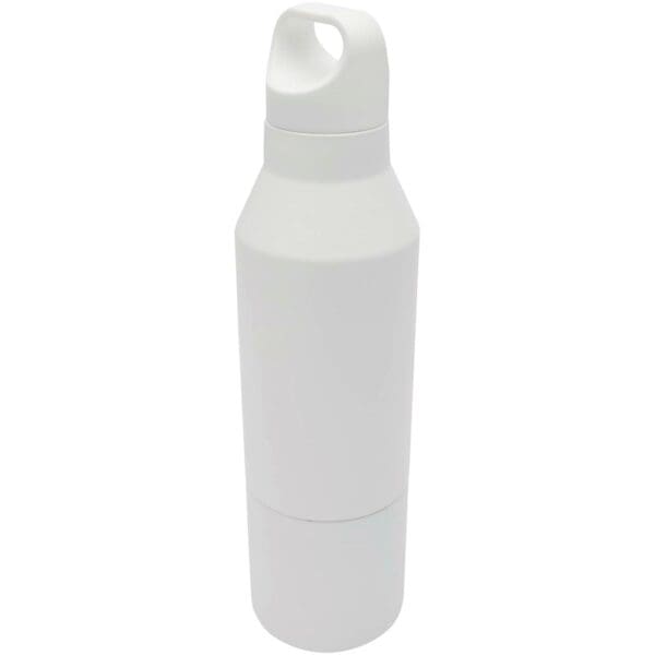Isolierflasche Odessy 600 ml und 300 ml Becher aus RCS recyceltem Edelstahl