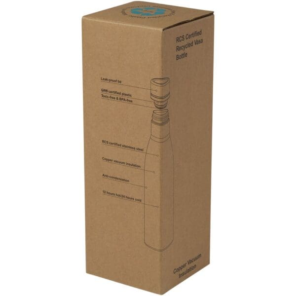 Isolierflasche Vasa RCS-zertifizierte Kupfer-Vakuum aus recyceltem Edelstahl, 500 ml