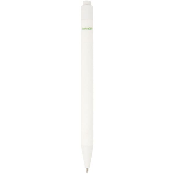 Kugelschreiber Chartik aus recyceltem Papier mit matter Oberfläche, einfarbig (schwarze Mine)