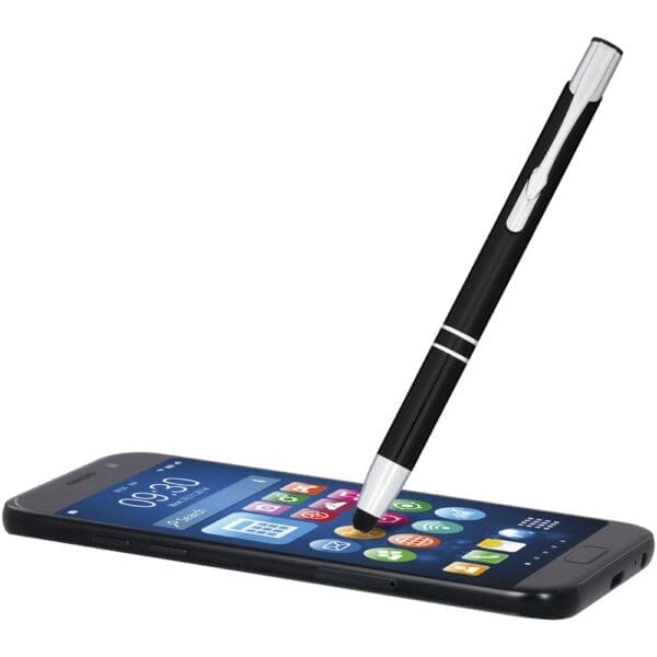Kugelschreiber Moneta mit Metall Touchpen (blaue Mine)