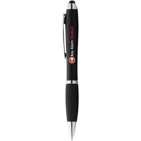 Kugelschreiber Nash Stylus farbig mit schwarzem Griff (blaue Mine)