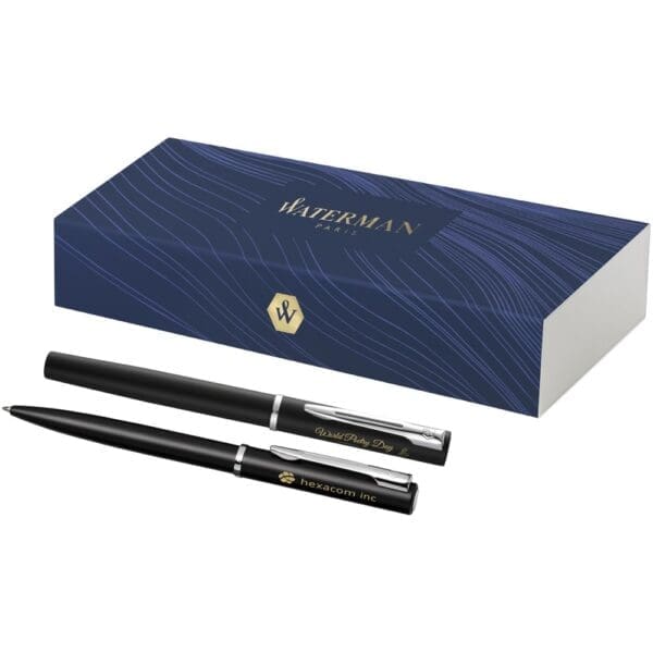Kugelschreiber Waterman Allure set aus und Tintenroller (blaue Mine)