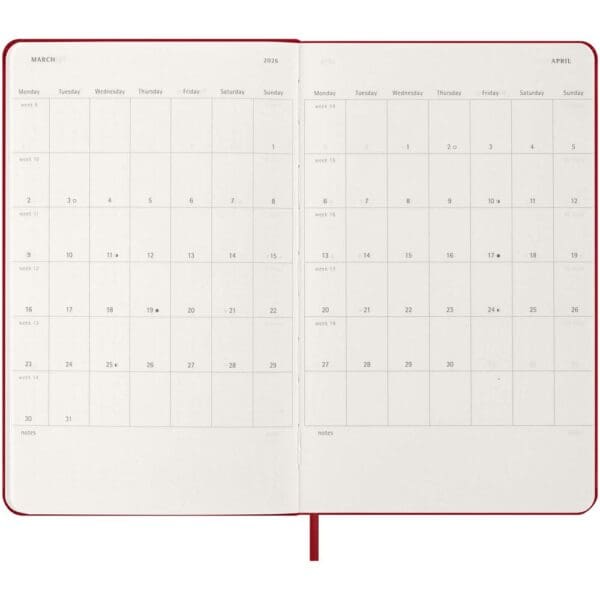 Moleskine Hardcover 12 Monate Tageskalender