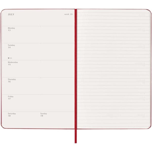 Moleskine Hardcover 12 Monate Wochenkalender L
