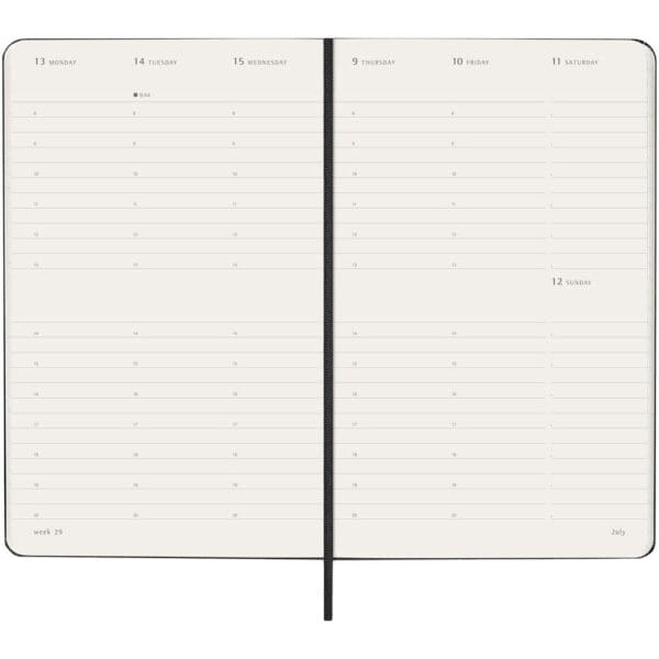 Moleskine Hardcover 12 Monate Wochenkalender L vertikal
