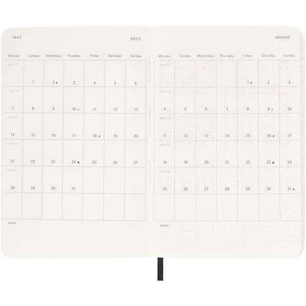 Moleskine Softcover 12 Monate Wochenkalender, Pocket-Format