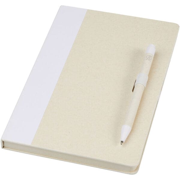 Notizbuch Dairy Dream A5 und Kugelschreiber-Set aus recyceltem Milchkarton