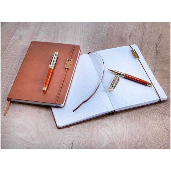 Notizbuch Legato A5 und Tintenroller Set (blaue Mine)