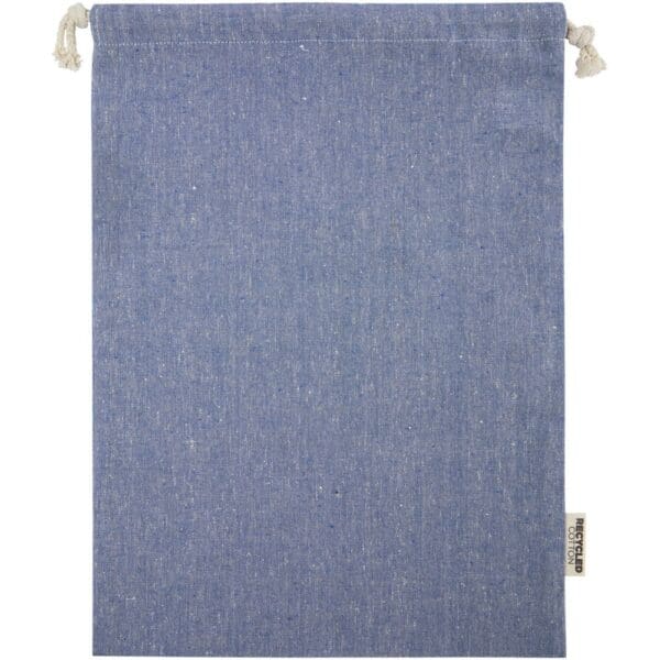 Pheebs 150 g/m² GRS Zuziehbeutel aus Recyclingbaumwolle groß 4 l