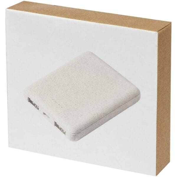 Powerbank Asama 5000 mAh aus Weizenstroh
