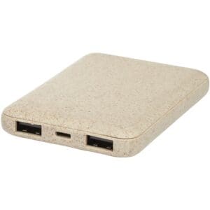 Powerbank Asama 5000 mAh aus Weizenstroh