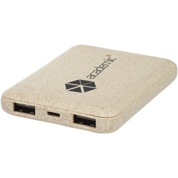 Powerbank Asama 5000 mAh aus Weizenstroh