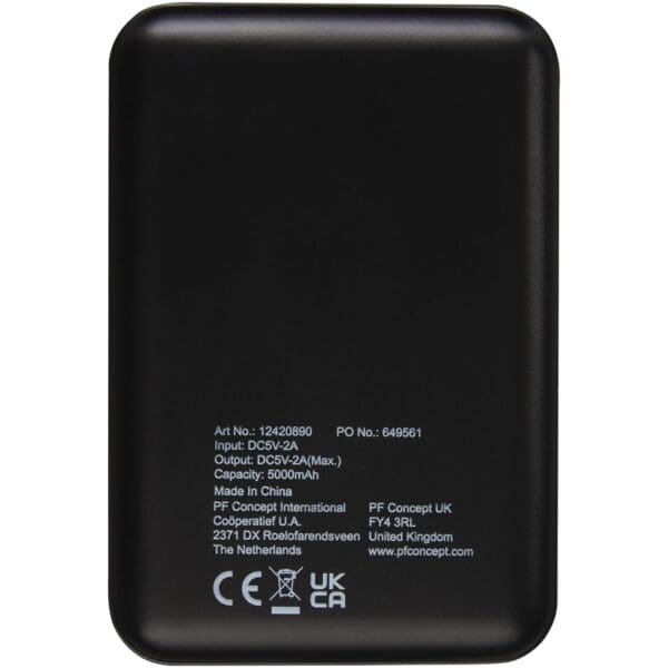 Powerbank Gleam 5000 mAh ultraflache, Leuchtlogo