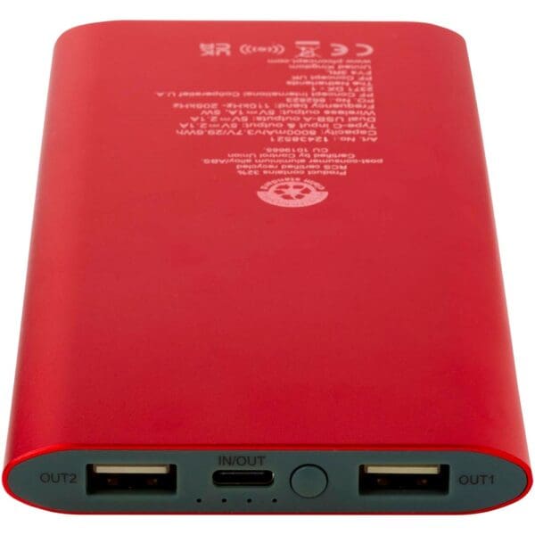Powerbank Juice 8000 mAh Typ-C kabellos aus recyceltem Aluminium