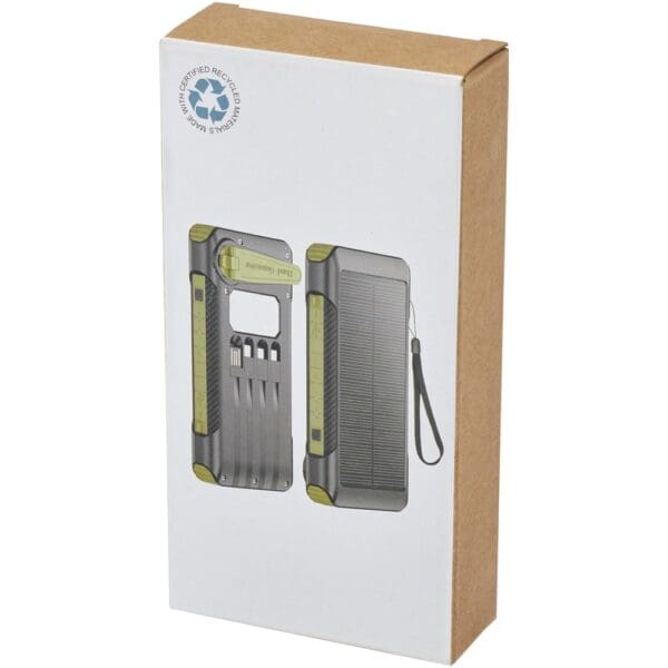 Solardynamo-Powerbank Soldy 10.000 mAh aus recyceltem GRS Kunststoff