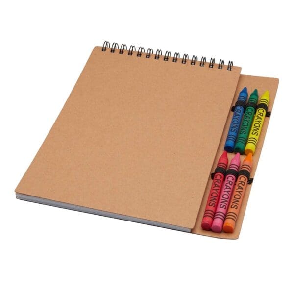Spiralnotizbuch Doodle A5 Softcover mit Farbstiftset