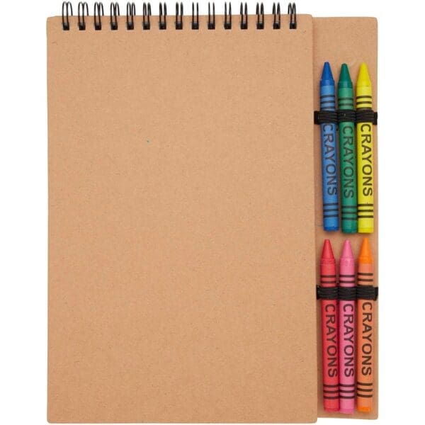 Spiralnotizbuch Doodle A5 Softcover mit Farbstiftset