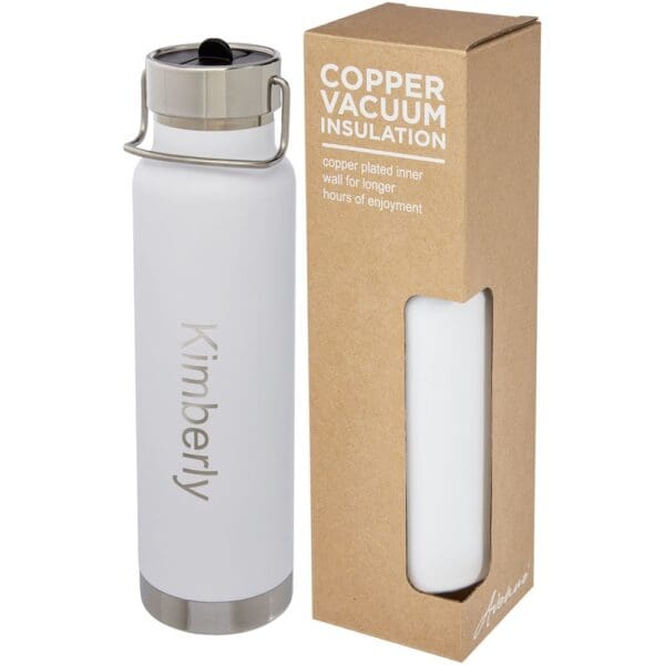 Sportflasche Thor 750 ml Kupfer-Vakuum mit Trinkhalm