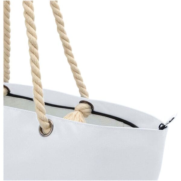 Strandkühltasche Panama mit Kordelgriffen aus recyceltem GRS-Material, 23L
