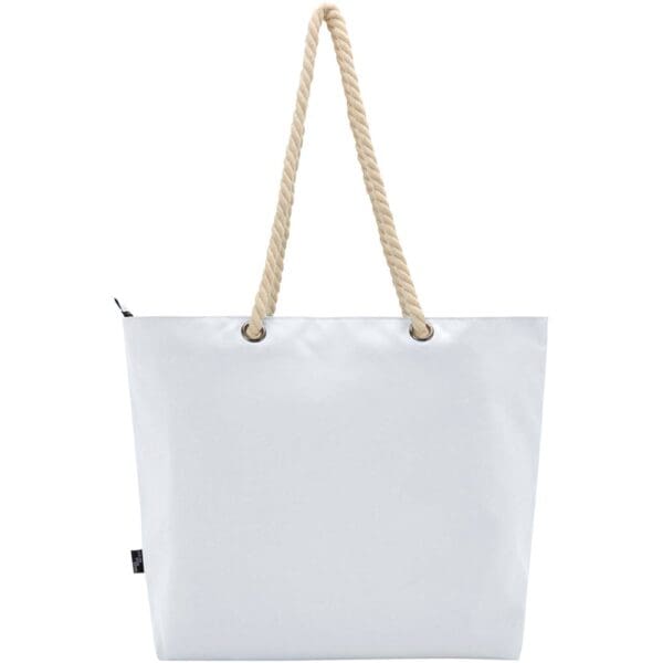 Strandkühltasche Panama mit Kordelgriffen aus recyceltem GRS-Material, 23L