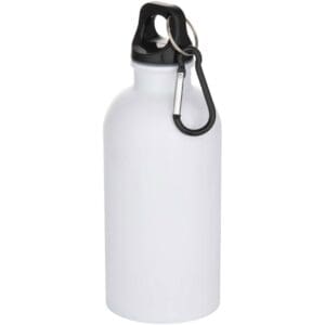 Trinkflasche Oregon 400 ml RSC-zertifizierte einwandige Sublimation aus recyceltem Edelstahl mit Karabinerhaken